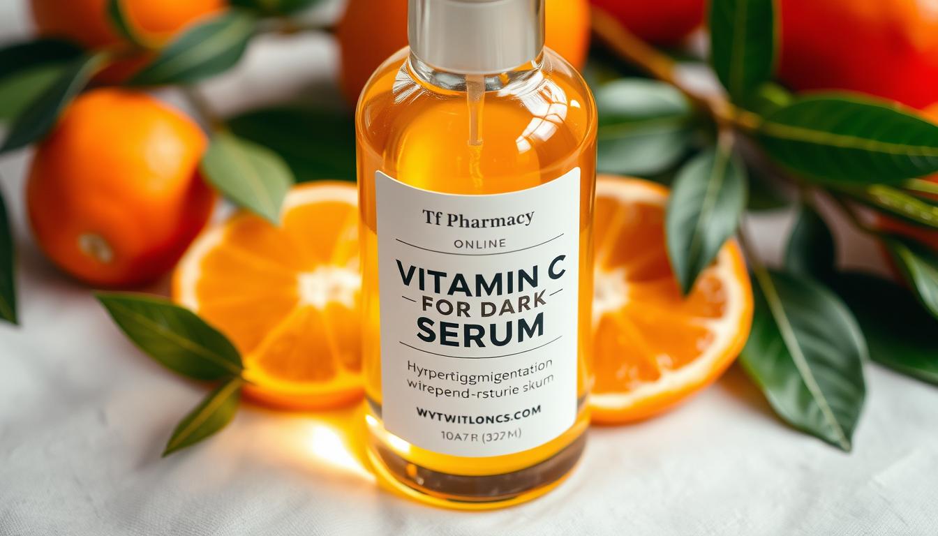 How does vitamin C help in reducing dark spots and hyperpigmentation?